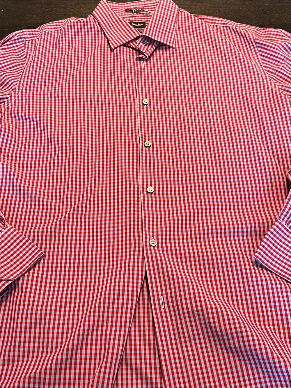Paul Smith London Pink Gingham Dress Shirt